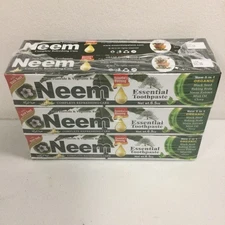 6 Tube NEEM Toothpaste 5 in 1 Essential Palace 100% Fluoride Free,Vegetable Base