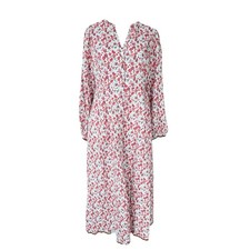 Universal Thread Floral Midi Dress Small Boho Long Sleeve Button Front