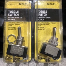 PACK OF 2.   20-amp Single-pole Toggle Switch. 427671