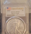 U.S. Mint American Eagle 2024 1 oz Silver PCGS MS69 Business Strike Coin