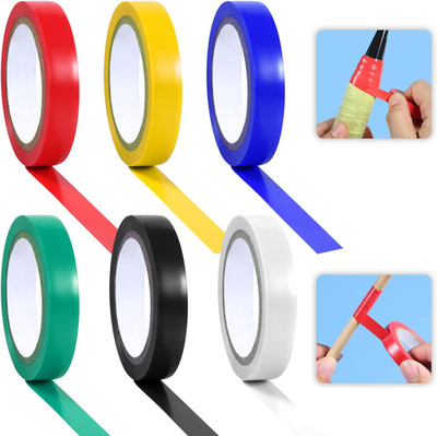 6 Rollen Drum Stick Tape, 10m x 1cm PVC Rutschfest Drum Stick Grip Tape Trommels