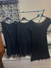 Boohoo Bundle Uk12 3 X Black Skater Dresses