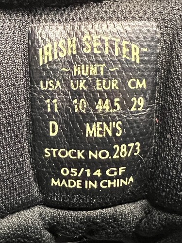 Botas de Caza Red Wing Irish Setter Talla 11 D Camuflaje ScentBan Impermeables 400g - Imagen 17 de 18