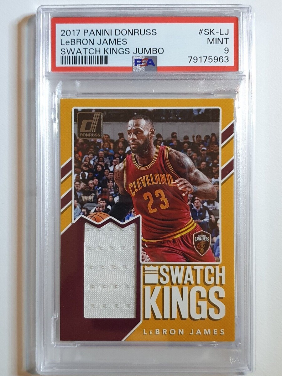 2017 Donruss LeBron James #PATCH Game Worn Jumbo Jersey - PSA 9