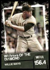 J031 WILLIE MAYS 2020 TOPPS WARRIORS OF THE DIAMOND BLACK /299 GIANTS #WOD-4