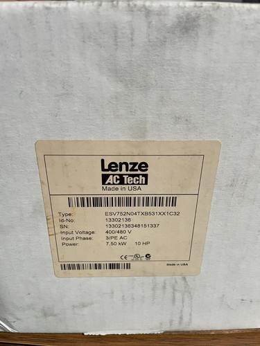 Lenze ESV752N04TXB 10HP General Purpose AC Drive - Blue - Picture 3 of 3