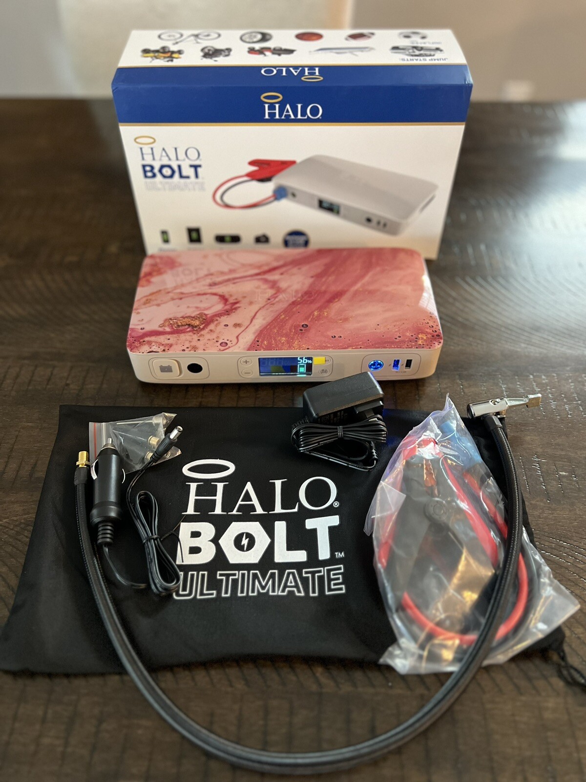 Halo Bolt Ultimate 55500mWh Portable Power Jump Starter Air Compressor eBay