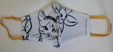 RX ART X FIGS Artist Mask By Ann Craven Cat And Flower Cloth Mask