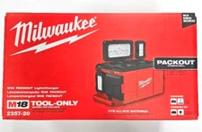 Milwaukee 2357-20 LED Packout Light Light & Charger 3 Pivoting Heads M18 18 Volt