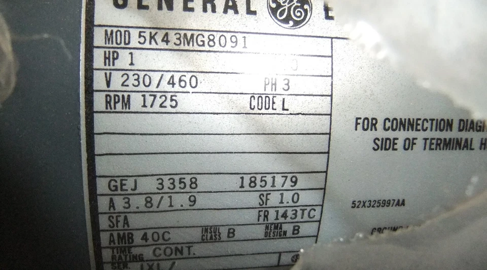 Motor GE com freio Stearns 5K43MG8091 freio: 1-055-511-00-BQF - Imagem 2 de 4