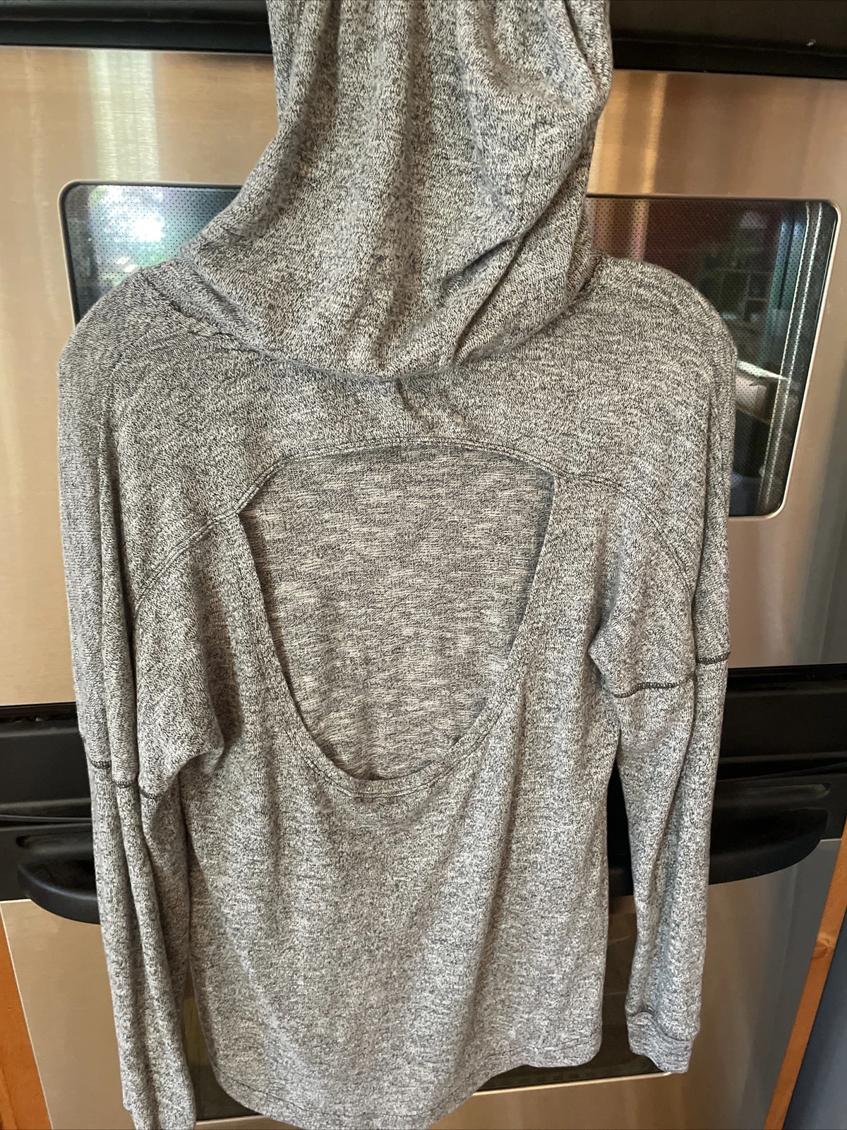 UNDERCOVER Felpa con cappuccio ROSA Victoria Secret pullover schiena aperta grigio XS ecc condizioni!