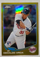 2013 Topps Chrome Gold Refractors #186 Oswaldo Arcia #'d 19/50 Twins