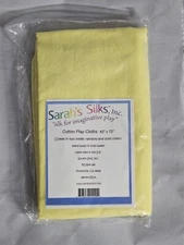 Sarah's Silks Cotton Play Cloths - Yellow 42" x 72" Hand-Dyed in the USA