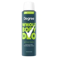 Degree Men Whole Body Deodorant Spray for Men Active Fresh Scent, ALUMINUM FREE