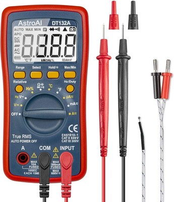 AstroAI Digital Multimeter Voltmeter Ohmmeter Amperemeter Mit TRMS 4000 Counts