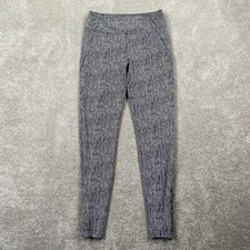 Athleta Activewear Skinny Ankle Yoga Leggings Zipper Hem Size S Heather Gray