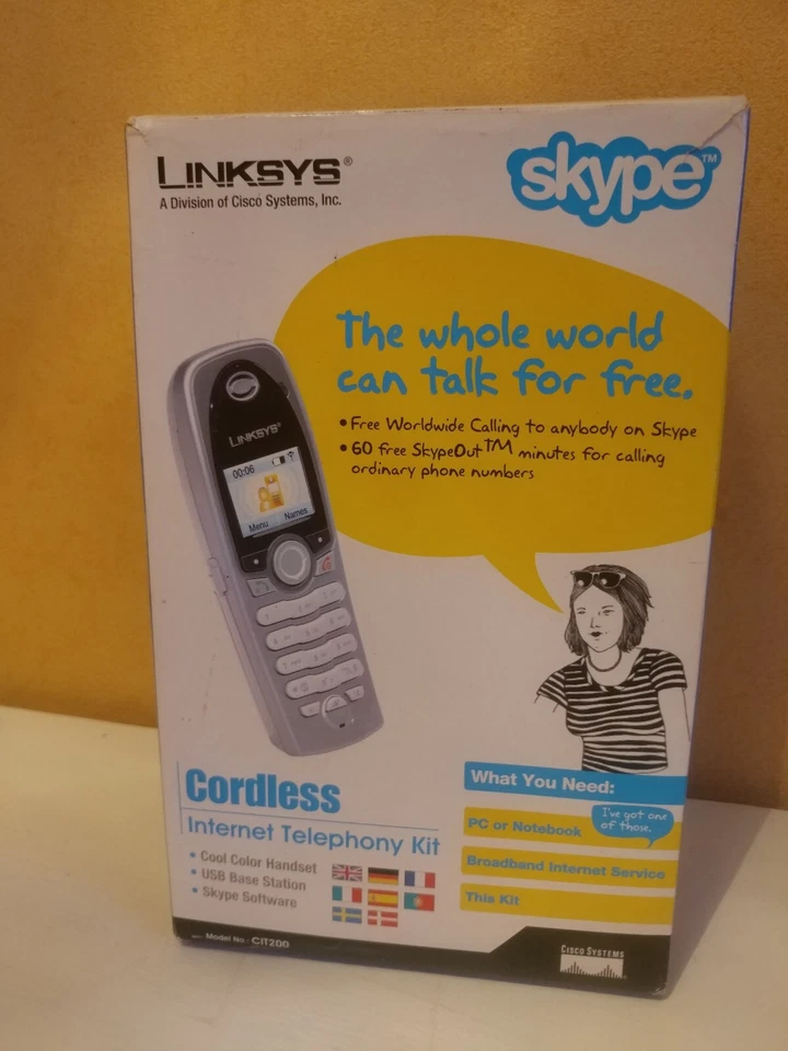 Linksys CIT200 Skype Cordless Internet Telephony Kit - Image 4 of 4