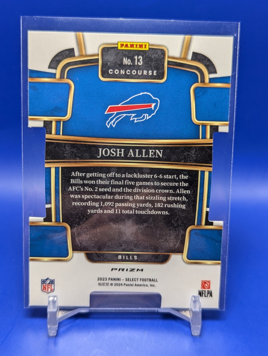 Josh Allen 2023 Panini Select oncourse Die-Cut Red & Yellow