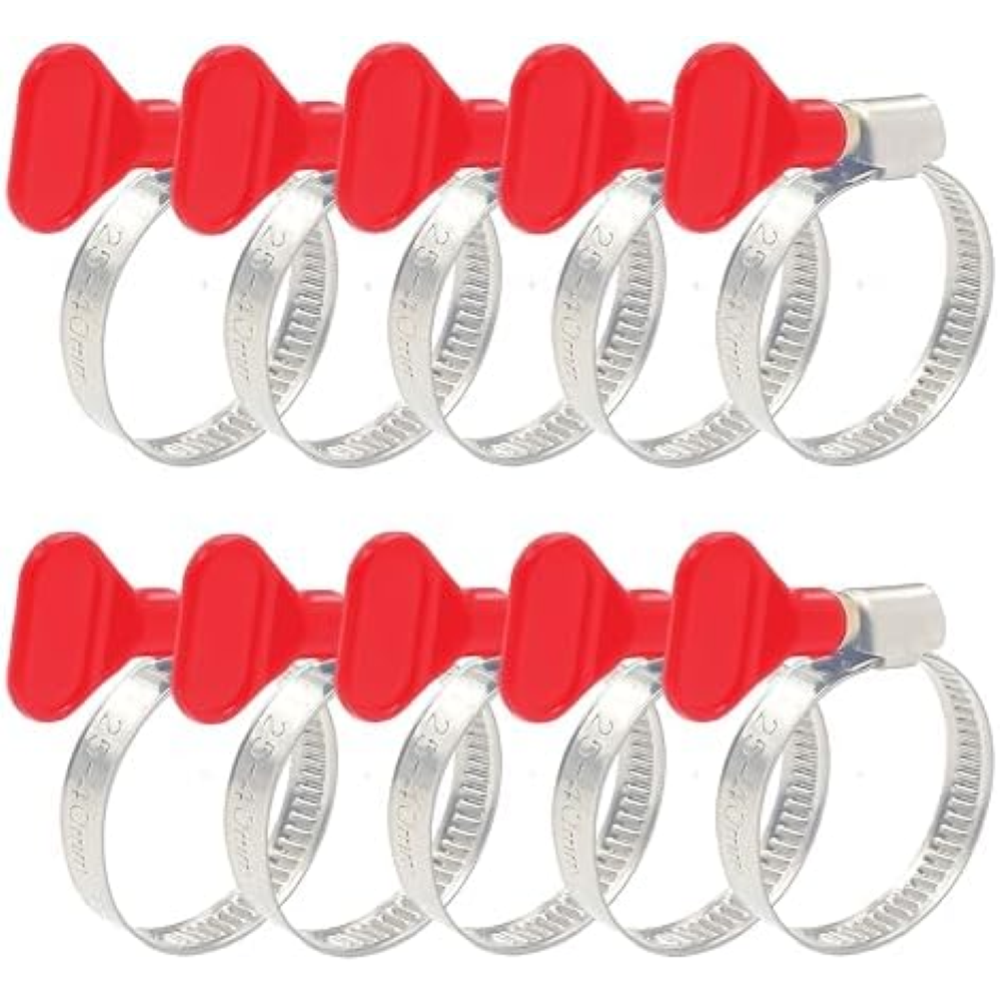 AZISHA Fascette Metalliche Stringitubo 10-70mm - 25 Pezzi Fascette Stringitubo I