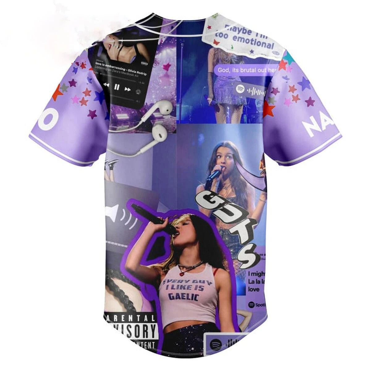 Guts Olivia Rodrigo Singer Personalized Baseball Jersey Shirt