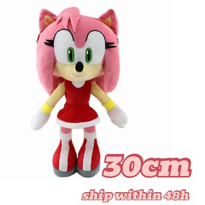 33CM High Quality Amy Sonic Peluche Rose Knuckles Tails Plush Cute  Cute Cartoon