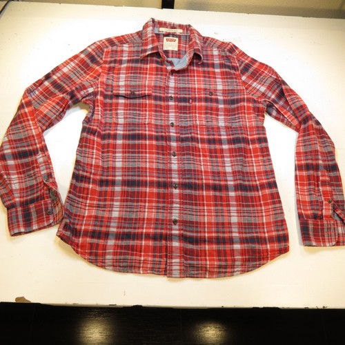 CAMISA DE VAQUERO OCCIDENTAL A CUADROS LEVI'S DE AJUSTE MODERNO MANGA LARGA MANGA LARGA Para Hombre L - Imagen 2 de 4