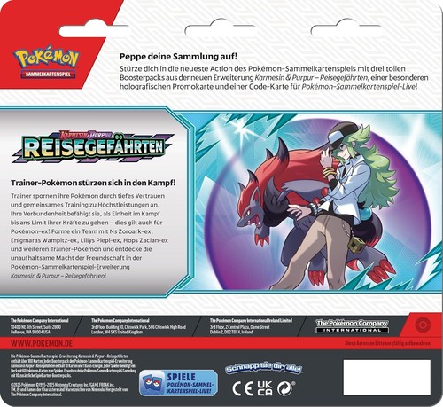 Pokémon Karmesin & Purpur 9 - Reisegefährten - Yanmega 3-Pack Blister Booster - Bild 3 von 3
