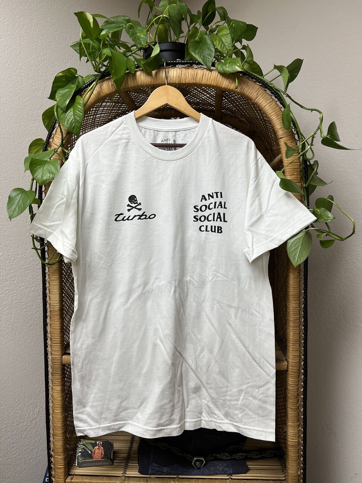 Anti Social Social Club x Neighborhood All Turbo White Tee T-shirt size  Large | eBay