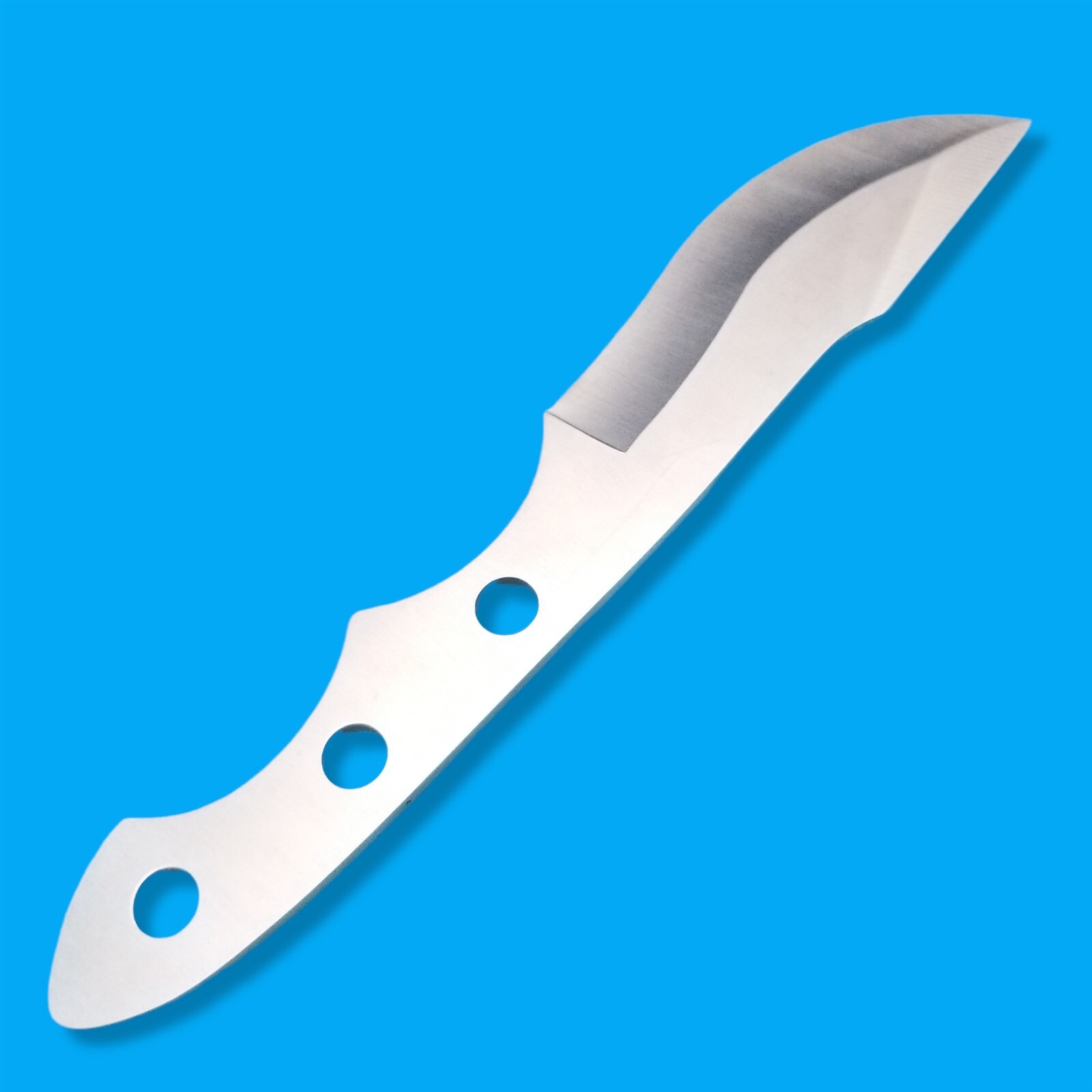 Knife Blade Blank Fixed full Tang 8" OA x 4" BLD DIY Hunter Skinner