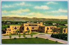 Mens Dormitory University Of New Mexico Albuquerque NM Postcard Sandia Mountains