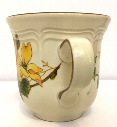 Mikasa Heritage Goldwood Ivory Mug Coffee Cup Yellow Floral Dogwood F2001 - Picture 7 of 7