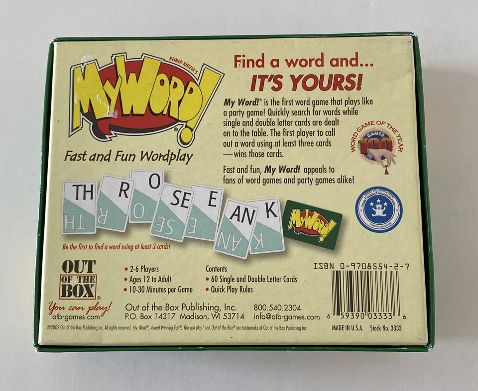Vintage "My Word!" Card Game by Out of The Box - 2002 Edition - Complete! - Image 2 of 4