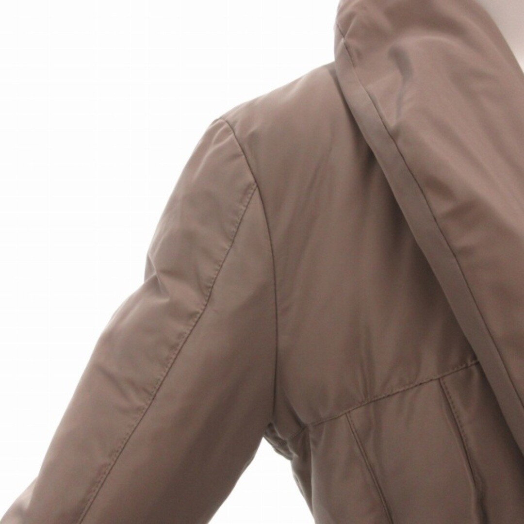 ジャケット・アウター Silk Polyester Shawl Collar Down Coat Short down jacket with fox fur collar - grey - Yves Salomon