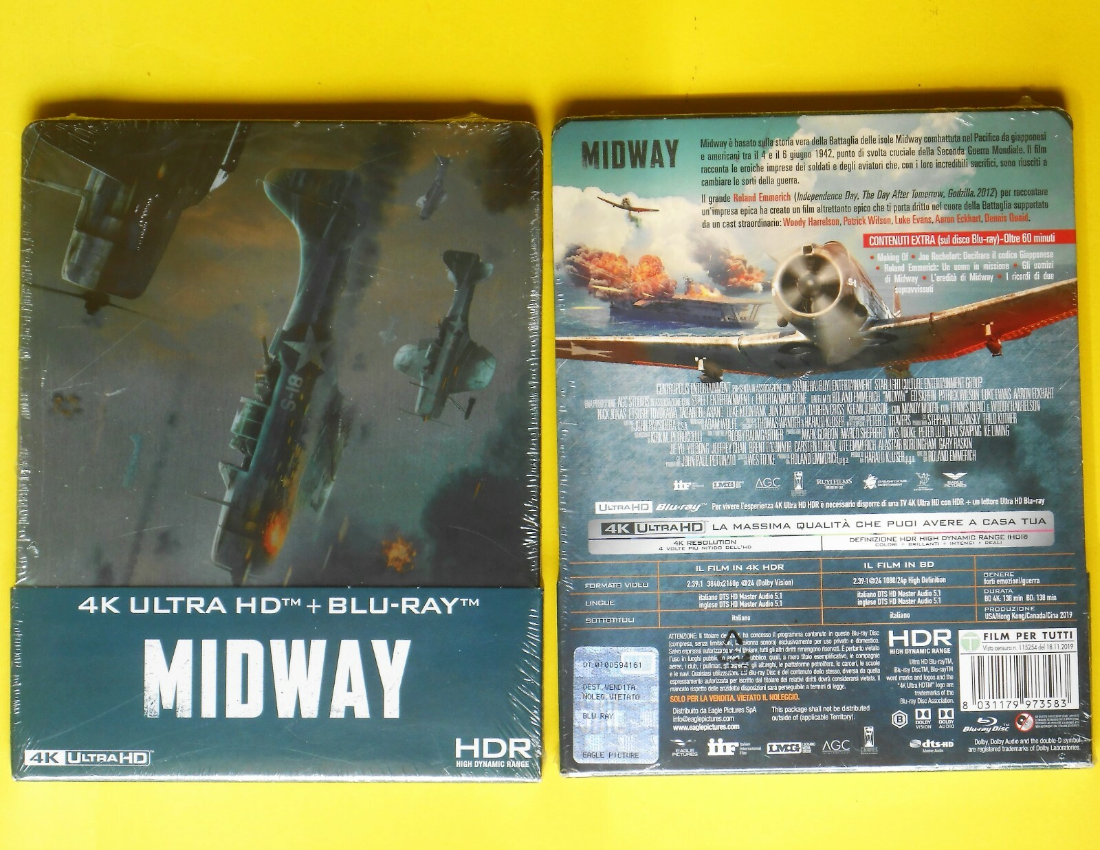 midway blu ray+4k rare steelbook rare metalbox roland emmerich ed skrein wilson