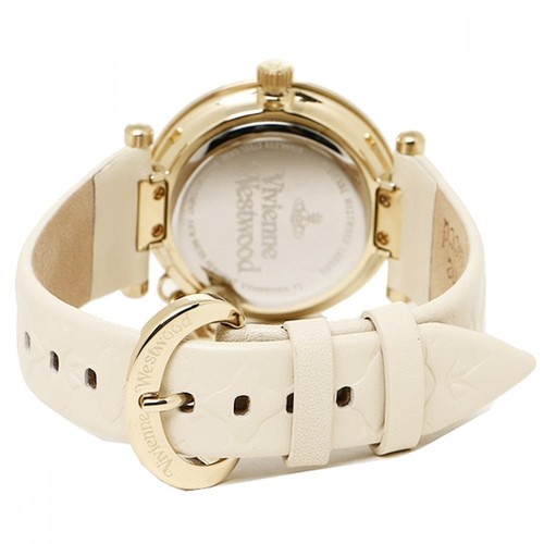 Vivienne Westwood Ladies' Gold Plated Orb Strap Watch VV006WHWH WHITE From Japan - Picture 2 of 7