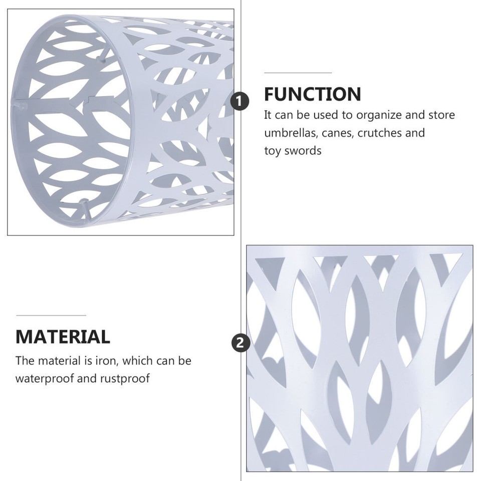 Walking Stick Stand Umbrella Storage Rack White Bucket Stands eBay