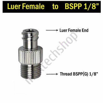 Luer Lock Male Female to 1/8'' BSPP BSP Thread Adapter Connector Fitting Glue Gun