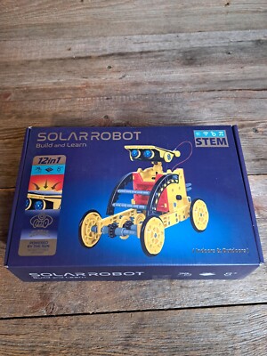 12-In-1 STEM Solar Toy Robot DIY Building Kit for Kids Robot Engine 