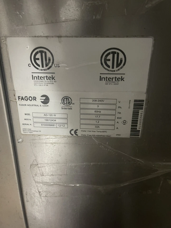 Puerta Lavavajillas Fagor Comercial Estilo Foto 4 de 4