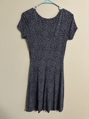 Athleta Women's Black/Purple Beach Cruise Casual Dress Size XS Ruched Short