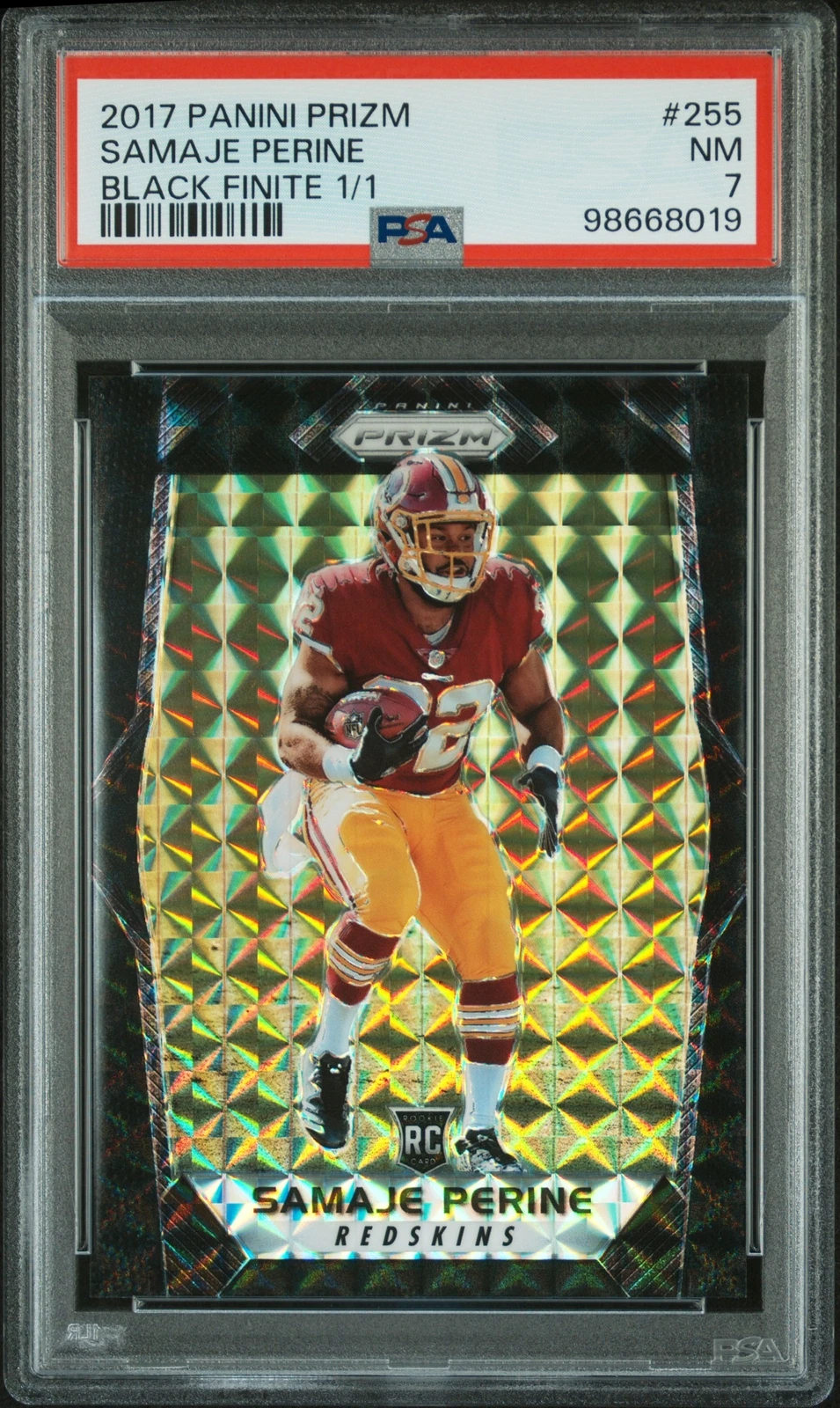 Samaje Perine Panini Prizm #255 Black Finite 1/1