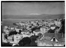 8" x 10" Photo 1920 Beirut. Beirut and St. George's Bay. Showing Snow-cla