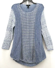 Style & Co Sweater Womens PXL Blue Long Sleeve Knit Blouse