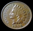 1906 INDIAN HEAD CENT UNCIRCULATED! 4 DIAMONDS! A beautiful coin!