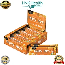 Raw Rev Plant-Based Protein Bars – Creamy Peanut Butter & Sea Salt (12 Bars)