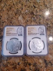 2023 $1 Morgan Dollar and Peace Dollar 2-Coin Set First Releases NGC MS 70
