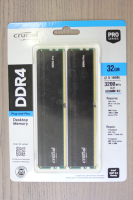 Crucial PRO 32GB DDR4 Memory Module (2 x 16 GB) desktop gaming