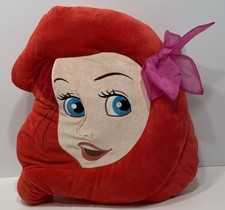 Disney Princess Ariel The Little Mermaid Face Pillow 14x16x3 Inches