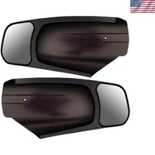 Cipa USA 10950 Adjustable Towing Mirrors for Chevrolet/GMC - Sleek Design Black