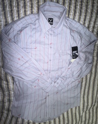 Men's Stargazer Button Down Shirt with Back Vent Size S Oversized Fit NWT